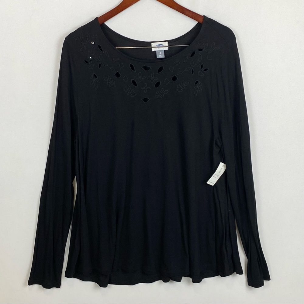NWT Old Navy Long‎ Sleeve Flow Neck Detailed Shirt